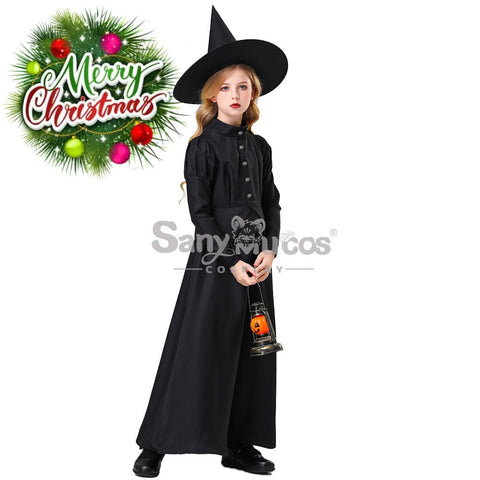 【In Stock】Halloween Cosplay Witches Long Dress Costume Kid Size Costumes