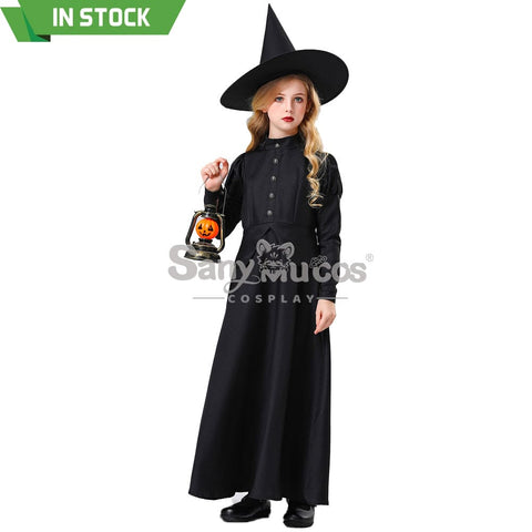 【In Stock】Halloween Cosplay Witches Long Dress Costume Kid Size Costumes