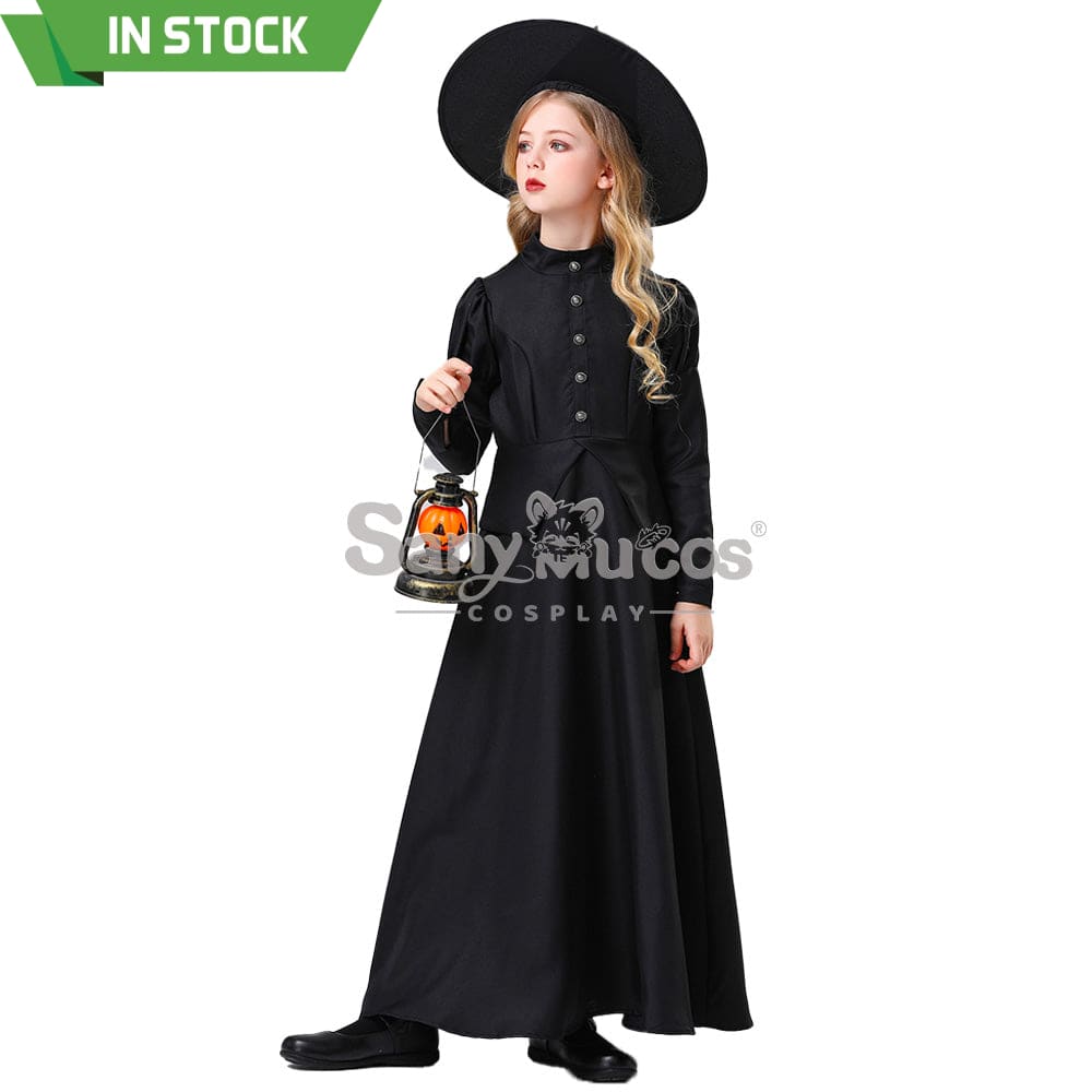 【In Stock】Halloween Cosplay Witches Long Dress Costume Kid Size Costumes