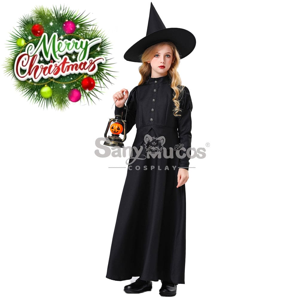 【In Stock】Halloween Cosplay Witches Long Dress Costume Kid Size Costumes