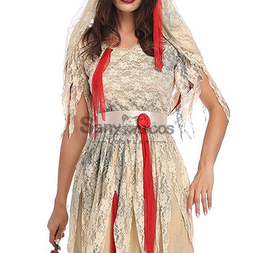 【In Stock】Halloween Cosplay Zombie Ghost Wife Costume Costumes