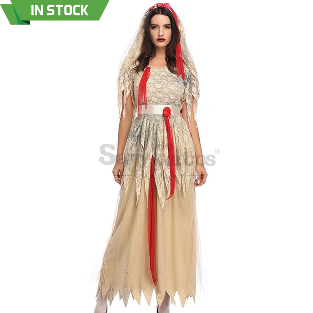 【In Stock】Halloween Cosplay Zombie Ghost Wife Costume Costumes