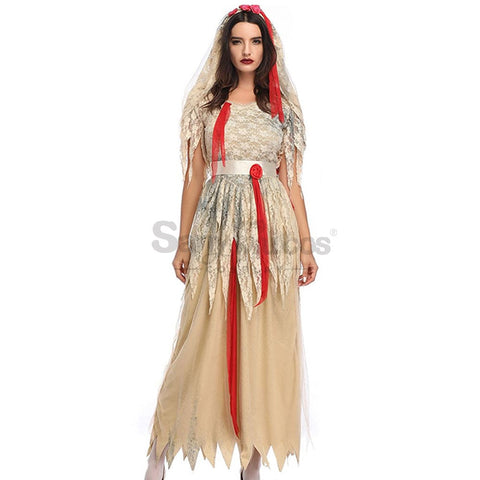 【In Stock】Halloween Cosplay Zombie Ghost Wife Costume Costumes