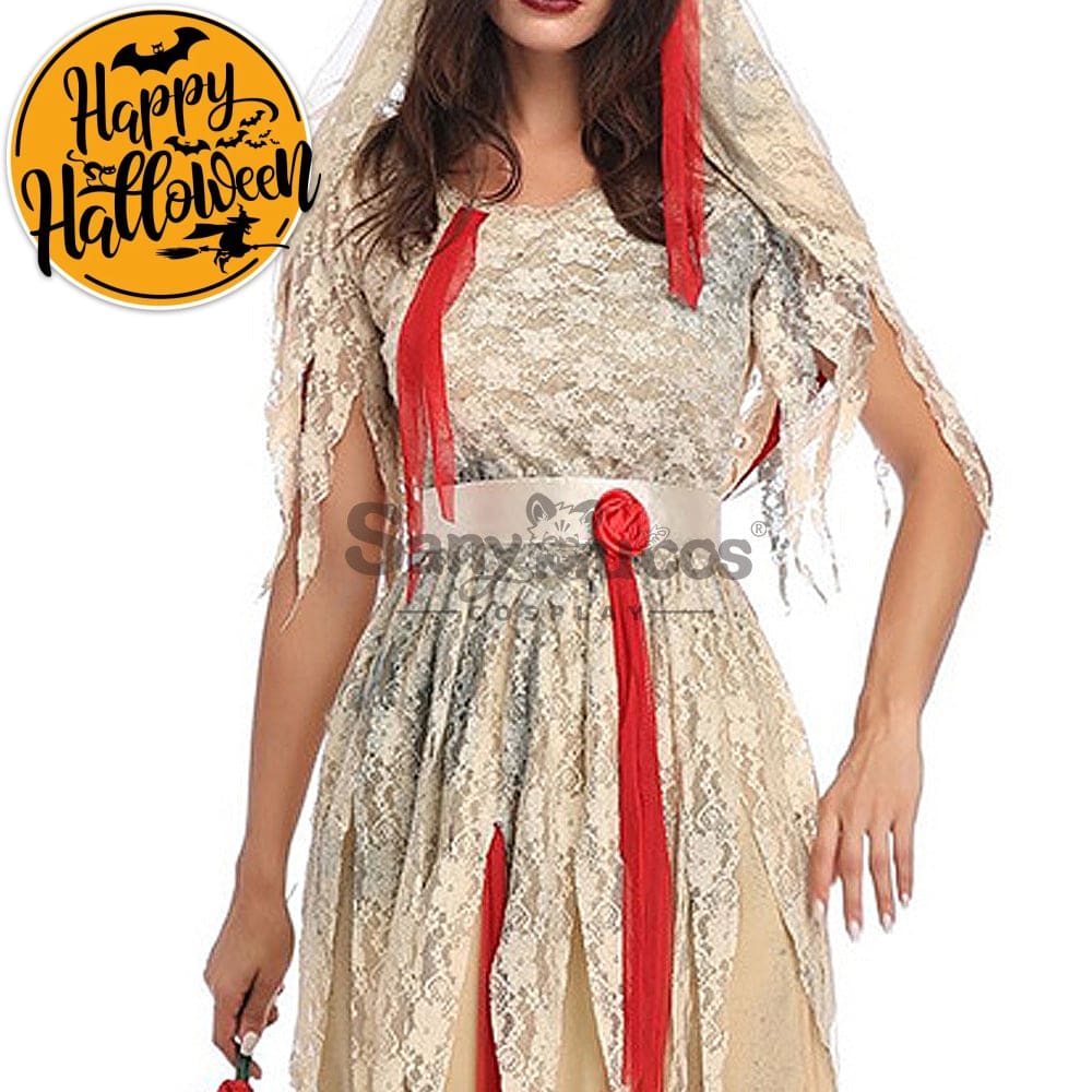【In Stock】Halloween Cosplay Zombie Ghost Wife Costume Costumes