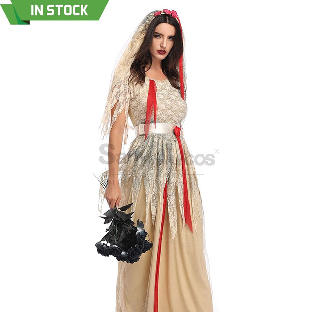 【In Stock】Halloween Cosplay Zombie Ghost Wife Costume Costumes