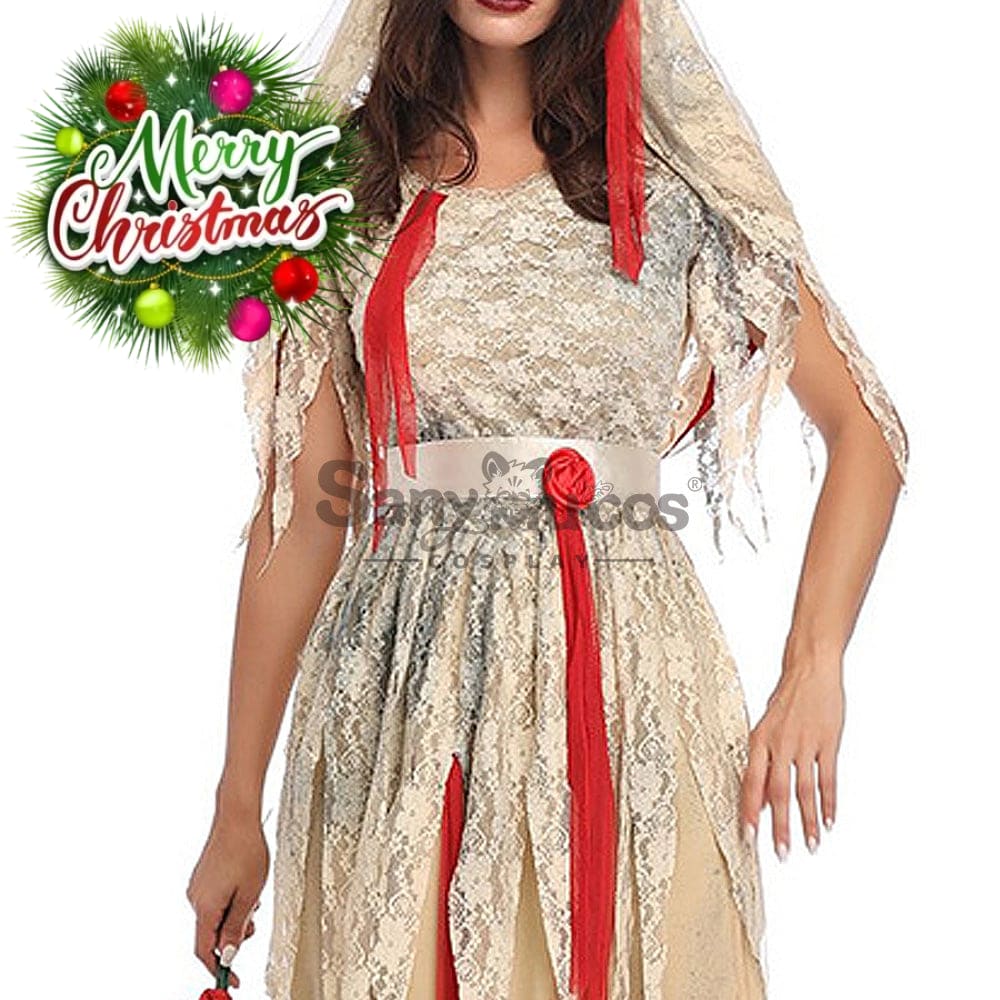 【In Stock】Halloween Cosplay Zombie Ghost Wife Costume Costumes