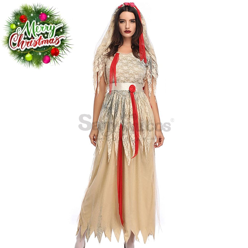【In Stock】Halloween Cosplay Zombie Ghost Wife Costume Costumes