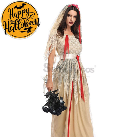【In Stock】Halloween Cosplay Zombie Ghost Wife Costume Costumes
