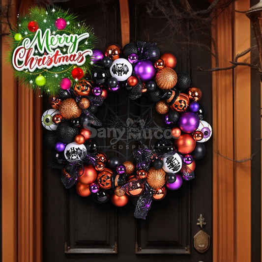 【In Stock】Halloween Decoration Front Door Wreath Cosplay Prop 1000