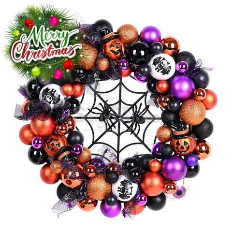 【In Stock】Halloween Decoration Front Door Wreath Cosplay Prop