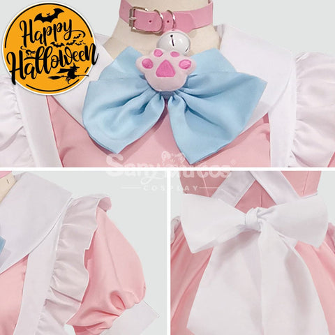 【In Stock】Maid Cosplay Pink Lolita Dress Costume Costumes