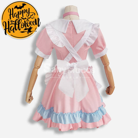 【In Stock】Maid Cosplay Pink Lolita Dress Costume Costumes