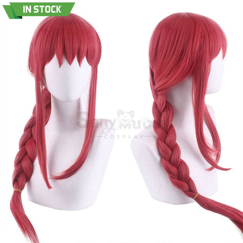 【In Stock】Manga Chainsaw Man Wig Makima Red Ponytail Long Cosplay Wig(2) Wigs