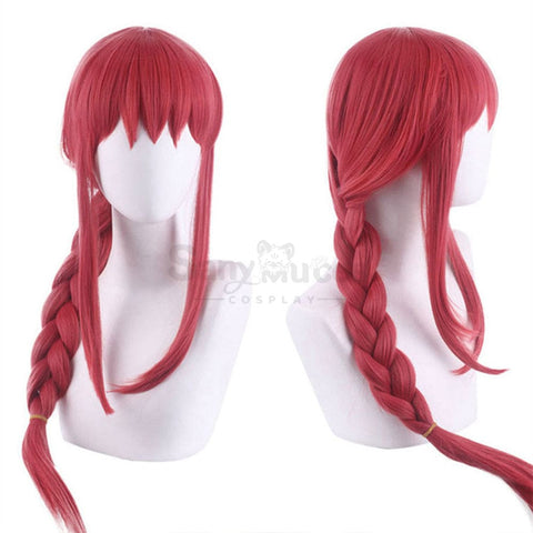 【In Stock】Manga Chainsaw Man Wig Makima Red Ponytail Long Cosplay Wig(2) Wigs