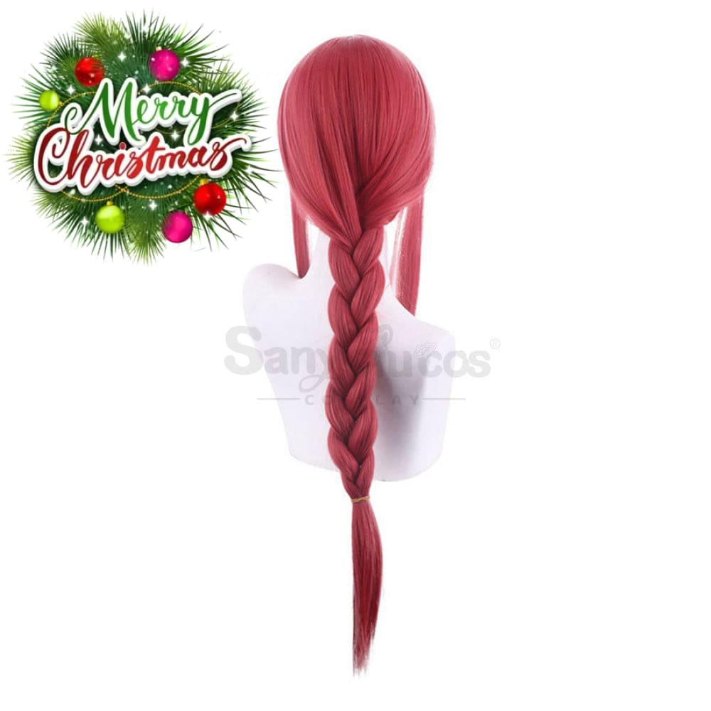 【In Stock】Manga Chainsaw Man Wig Makima Red Ponytail Long Cosplay Wigs