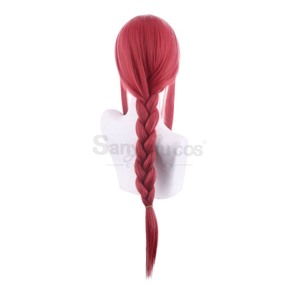 【In Stock】Manga Chainsaw Man Wig Makima Red Ponytail Long Cosplay Wigs
