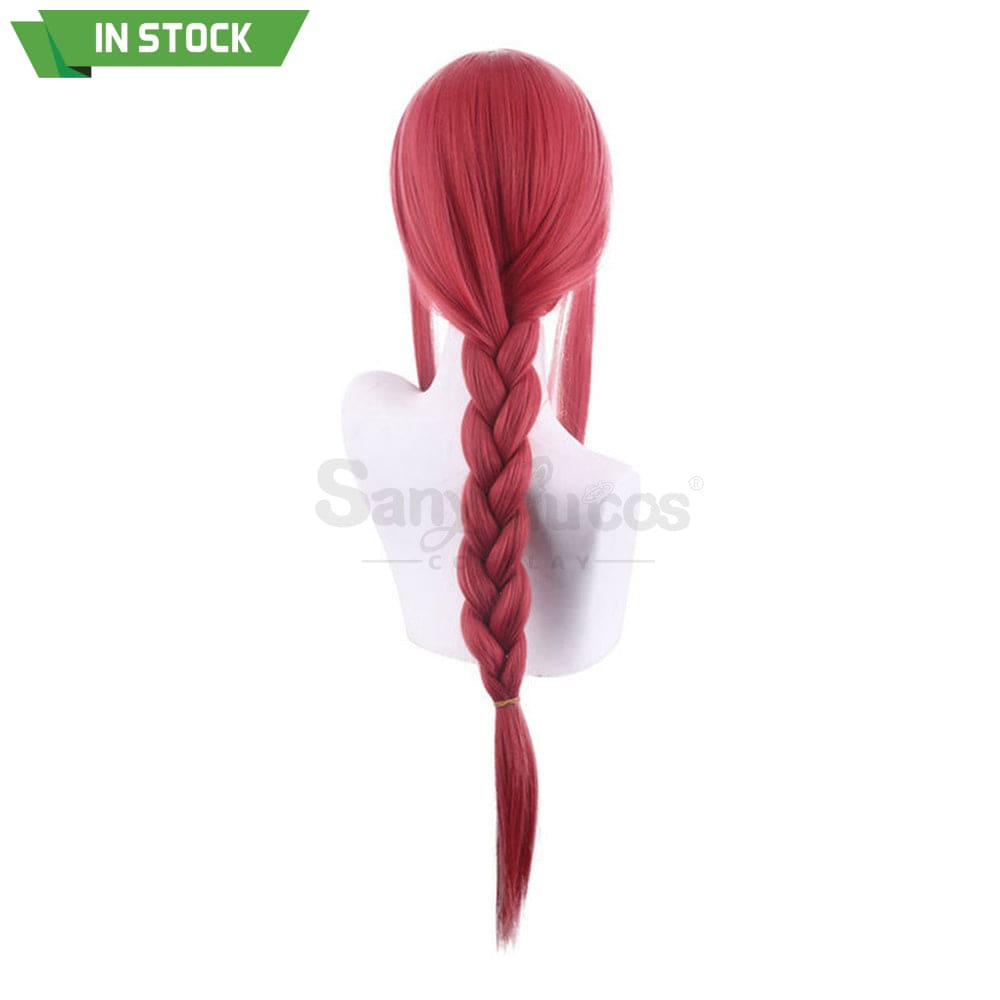 【In Stock】Manga Chainsaw Man Wig Makima Red Ponytail Long Cosplay Wigs