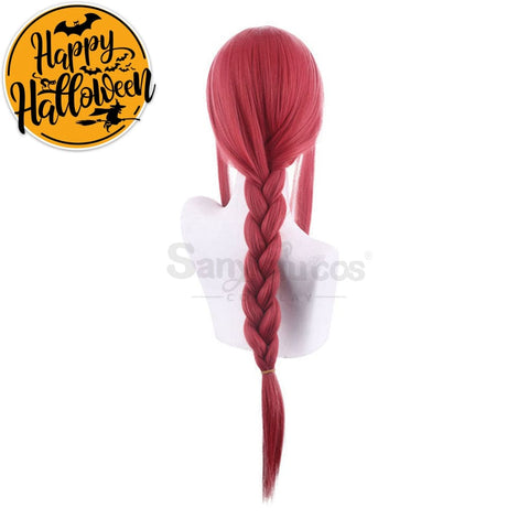 【In Stock】Manga Chainsaw Man Wig Makima Red Ponytail Long Cosplay Wigs