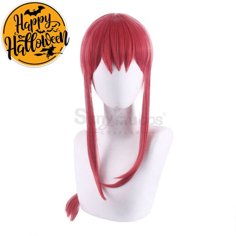【In Stock】Manga Chainsaw Man Wig Makima Red Ponytail Long Cosplay Wigs