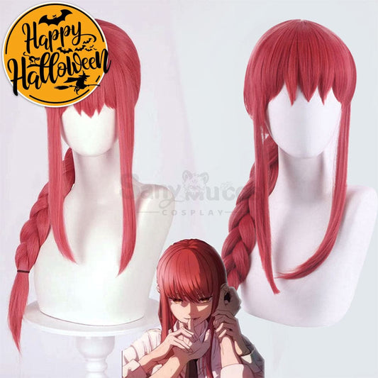 【In Stock】Manga Chainsaw Man Wig Makima Red Ponytail Long Cosplay Wigs 1000