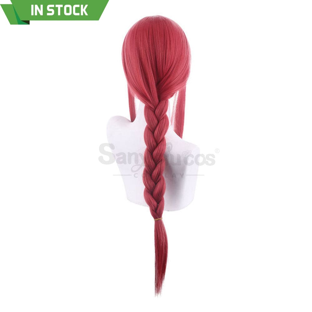 【In Stock】Manga Chainsaw Man Wig Makima Red Ponytail Long Cosplay Wigs