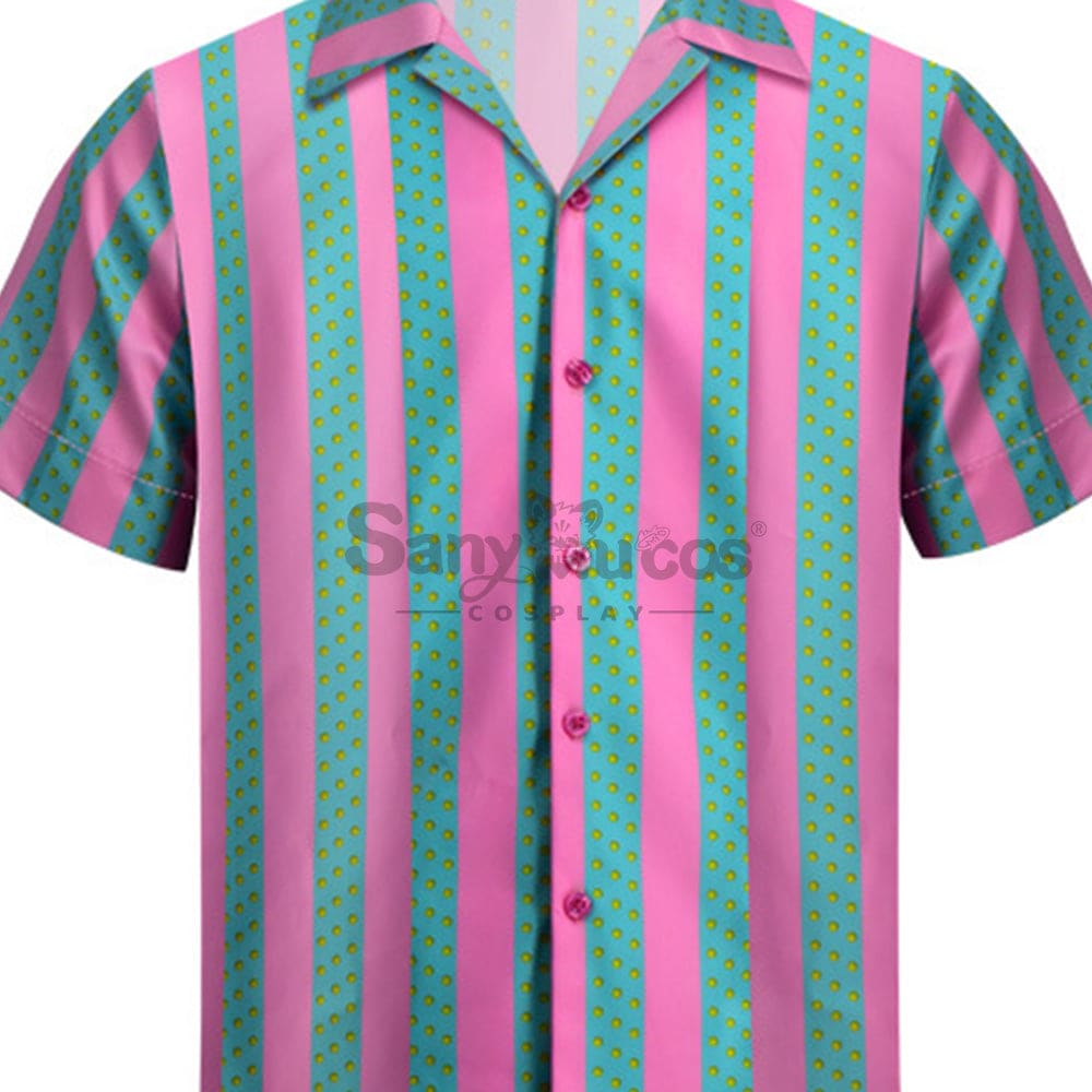 【In Stock】Movie Barbie Cosplay Ken Striped Shirt Costume Costumes