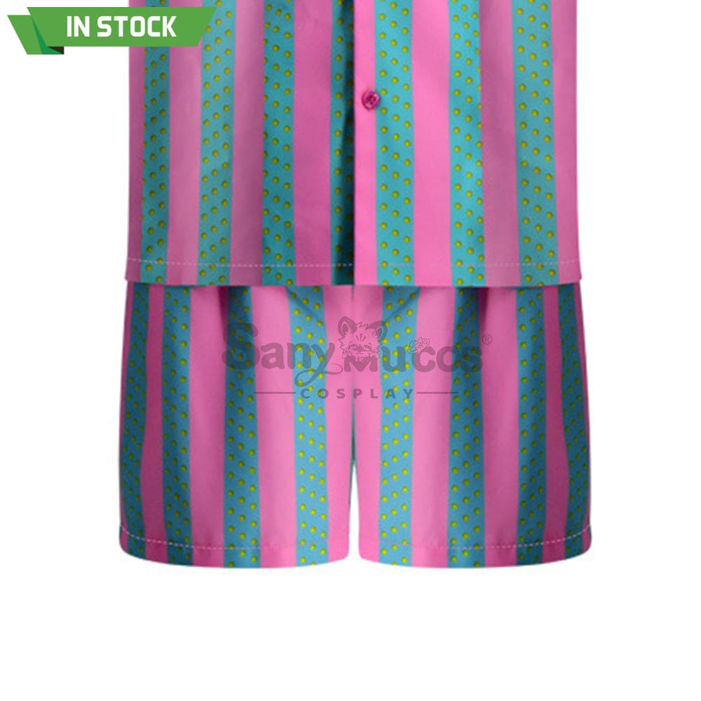 【In Stock】Movie Barbie Cosplay Ken Striped Shirt Costume Costumes