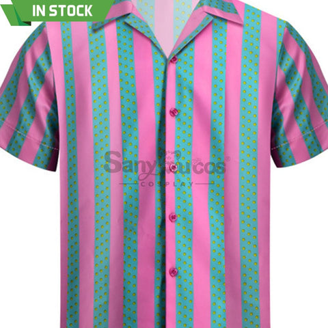 【In Stock】Movie Barbie Cosplay Ken Striped Shirt Costume Costumes