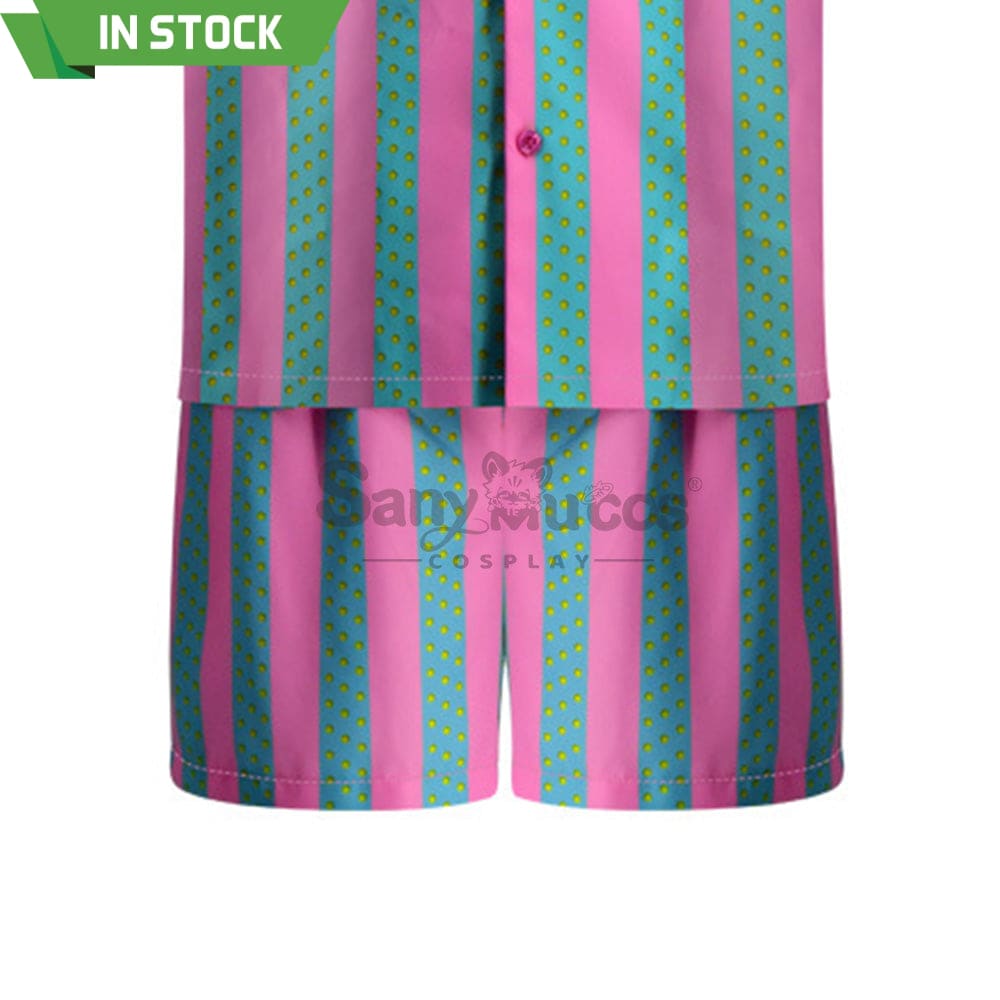 【In Stock】Movie Barbie Cosplay Ken Striped Shirt Costume Costumes