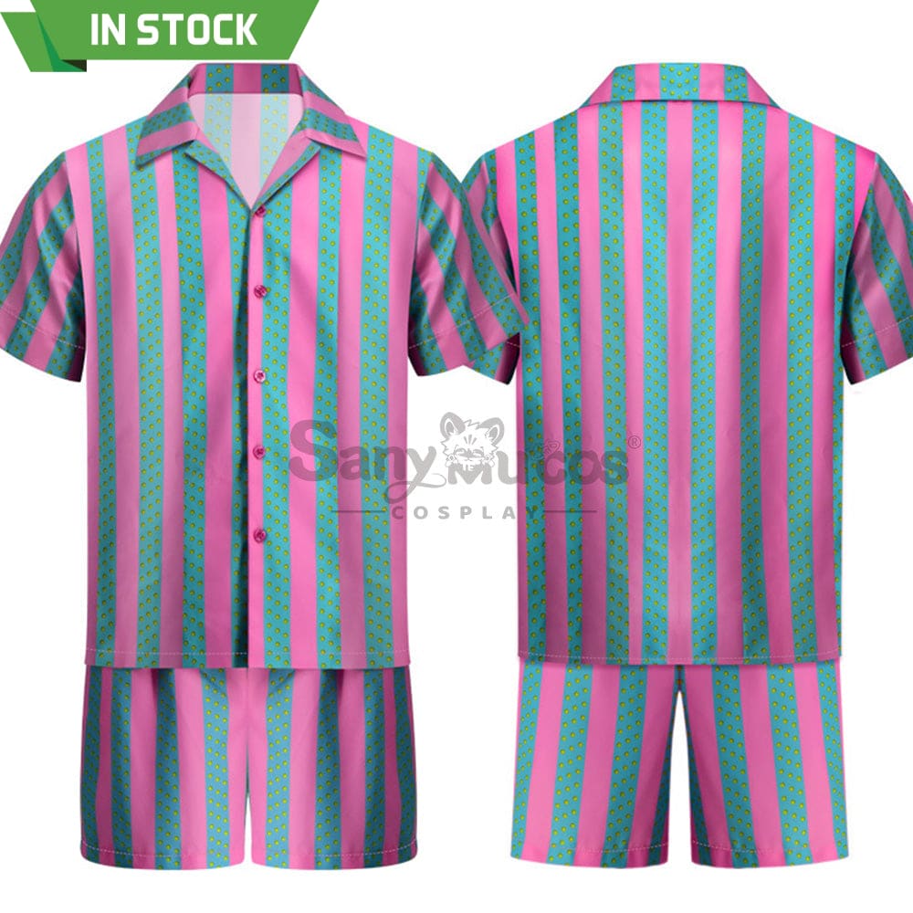 【In Stock】Movie Barbie Cosplay Ken Striped Shirt Costume Costumes