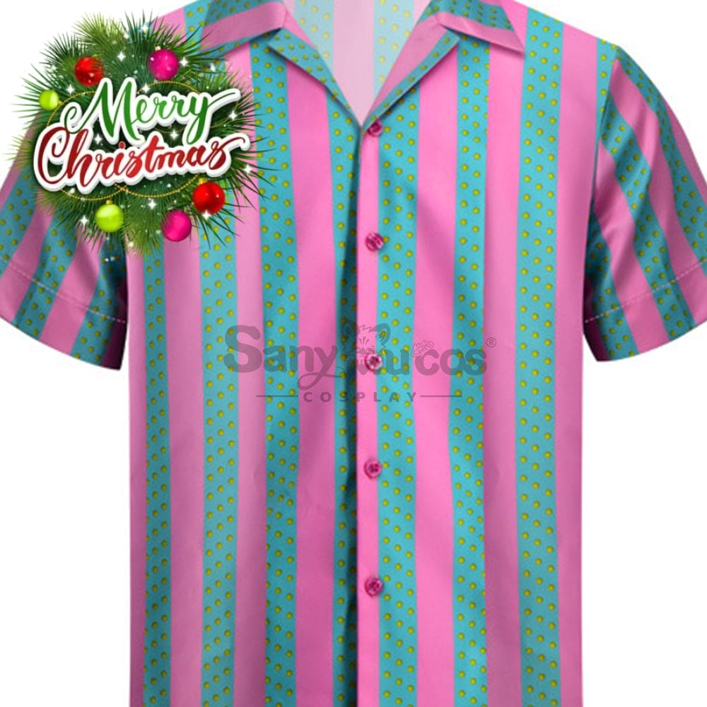 【In Stock】Movie Barbie Cosplay Ken Striped Shirt Costume Costumes