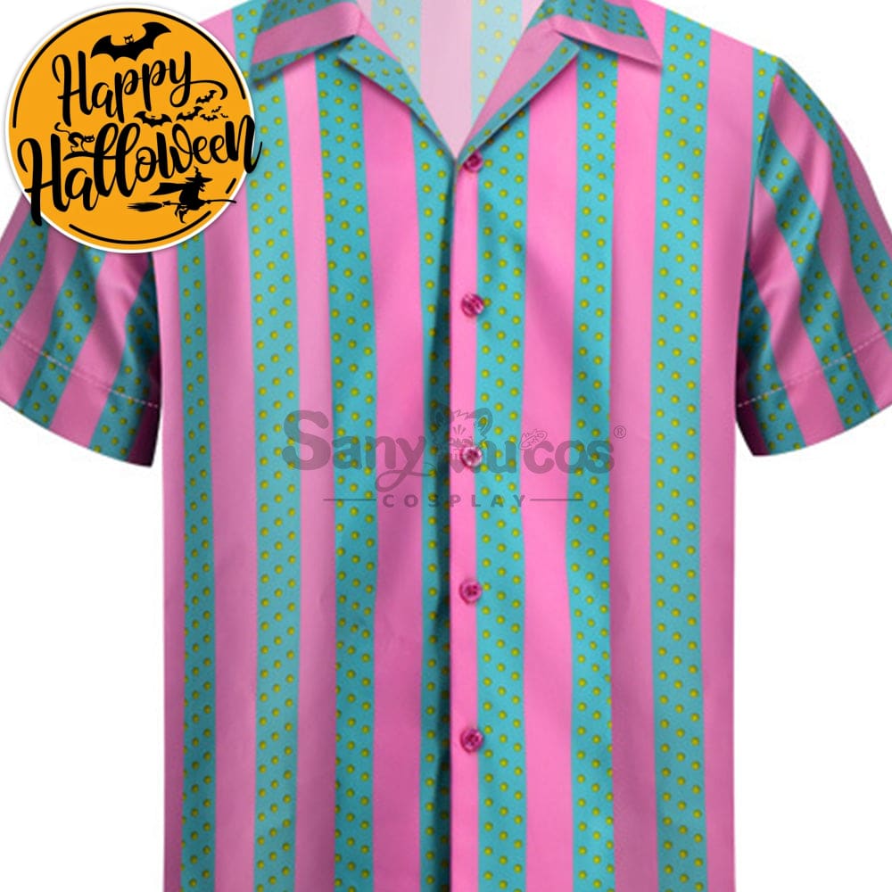 【In Stock】Movie Barbie Cosplay Ken Striped Shirt Costume Costumes