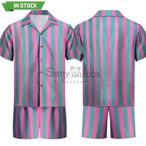 【In Stock】Movie Barbie Cosplay Ken Striped Shirt Costume Costumes