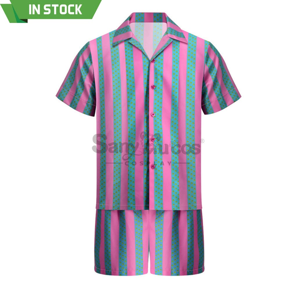 【In Stock】Movie Barbie Cosplay Ken Striped Shirt Costume Costumes