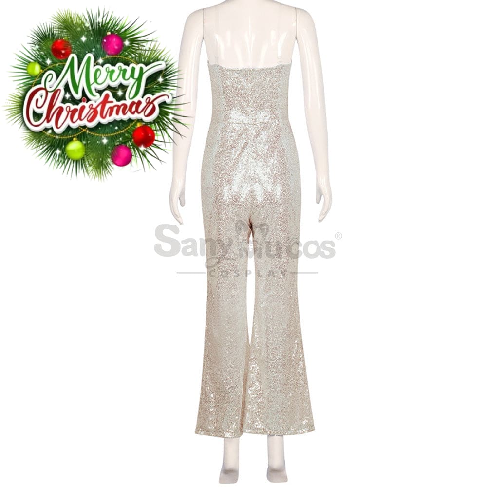 【In Stock】Movie Barbie Cosplay Sequin Jumpsuit Costume Costumes