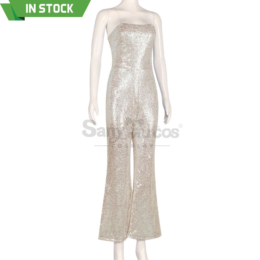 【In Stock】Movie Barbie Cosplay Sequin Jumpsuit Costume Costumes