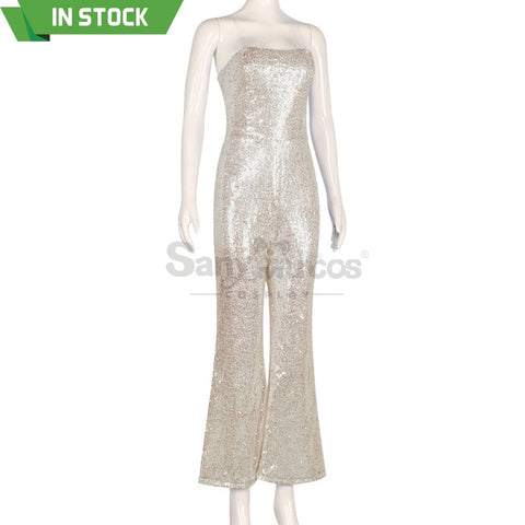 【In Stock】Movie Barbie Cosplay Sequin Jumpsuit Costume Costumes