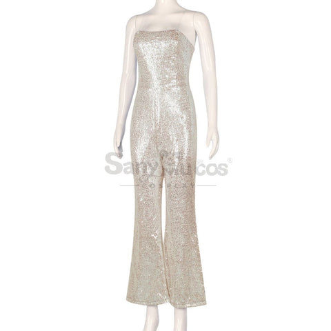 【In Stock】Movie Barbie Cosplay Sequin Jumpsuit Costume Costumes