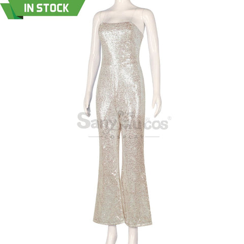 【In Stock】Movie Barbie Cosplay Sequin Jumpsuit Costume Costumes