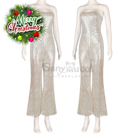 【In Stock】Movie Barbie Cosplay Sequin Jumpsuit Costume Costumes