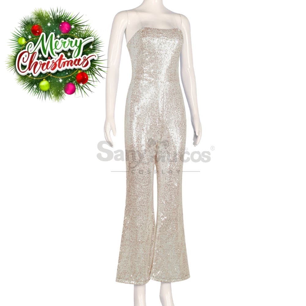 【In Stock】Movie Barbie Cosplay Sequin Jumpsuit Costume Costumes