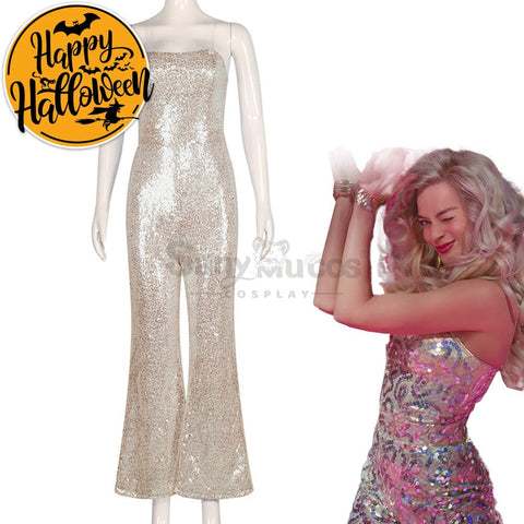 【In Stock】Movie Barbie Cosplay Sequin Jumpsuit Costume Costumes