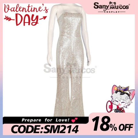 【In Stock】Movie Barbie Cosplay Sequin Jumpsuit Costume Costumes