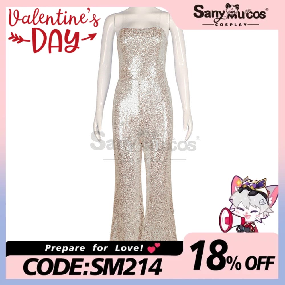 【In Stock】Movie Barbie Cosplay Sequin Jumpsuit Costume Costumes