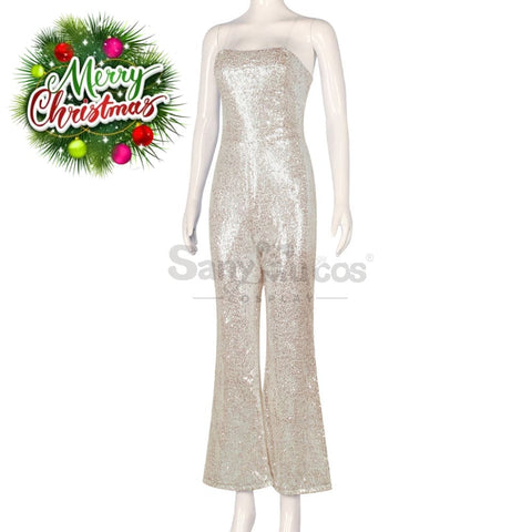 【In Stock】Movie Barbie Cosplay Sequin Jumpsuit Costume Costumes