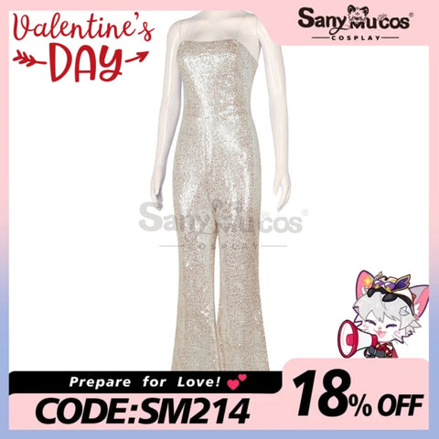 【In Stock】Movie Barbie Cosplay Sequin Jumpsuit Costume Costumes