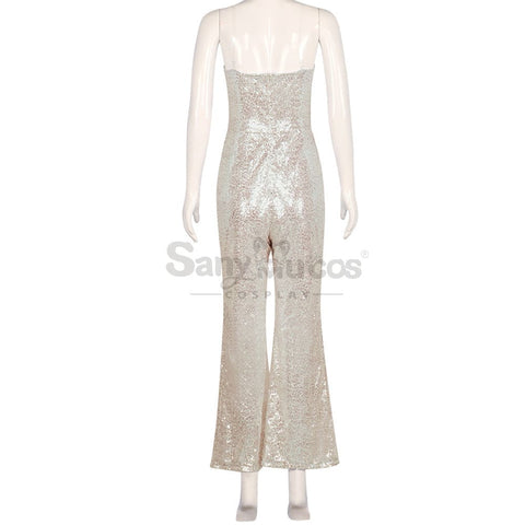 【In Stock】Movie Barbie Cosplay Sequin Jumpsuit Costume Costumes