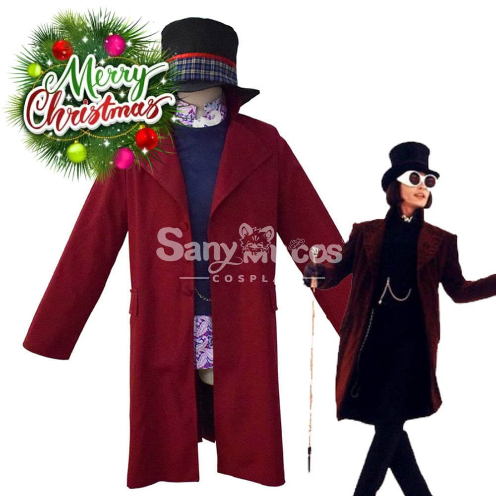 【In Stock】Movie Charlie And The Chocolate Factory Cosplay Willy Wonka Costume Costumes