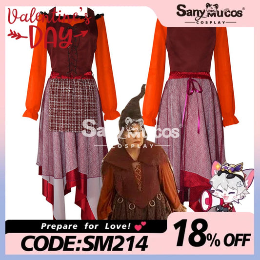 【In Stock】Movie Hocus Pocus Cosplay Mary Sanderson Costume Costumes 1000