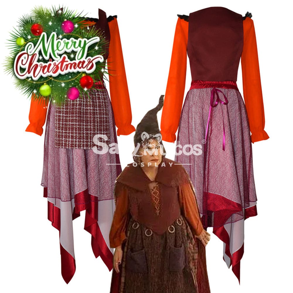 【In Stock】Movie Hocus Pocus Cosplay Mary Sanderson Costume Costumes